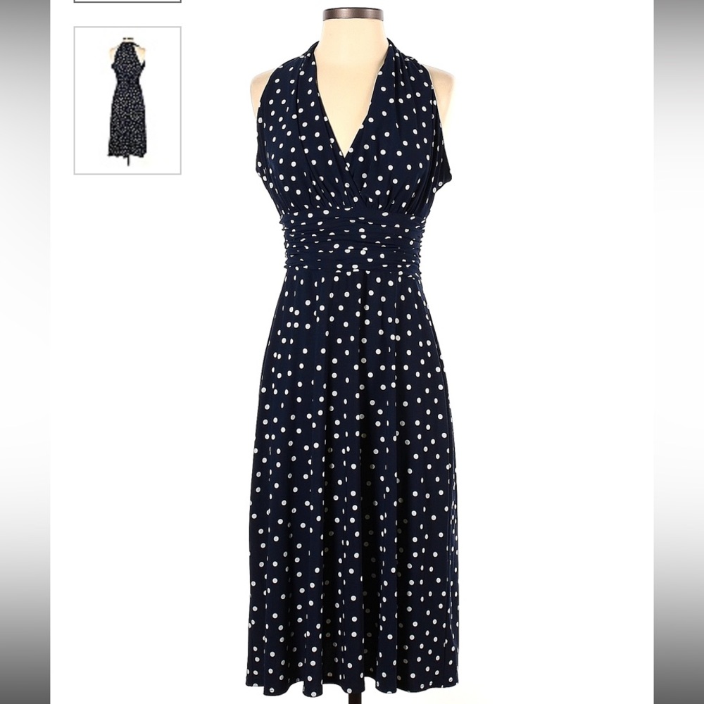 Evan Picone Polka Dot Dress A-Line
